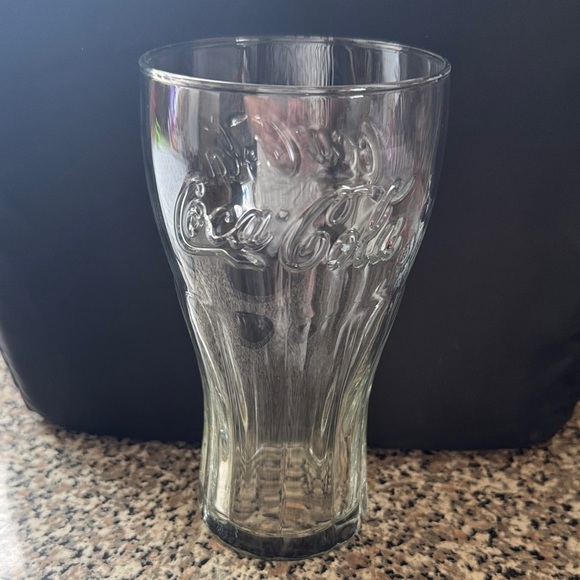 Coca-Cola 6” Embossed Clear Glass - Picture 1 of 4